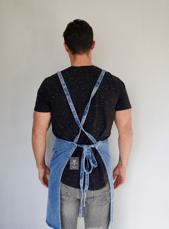 Mandil jean unisex modelo basico