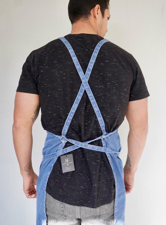 Mandil jean unisex modelo confort